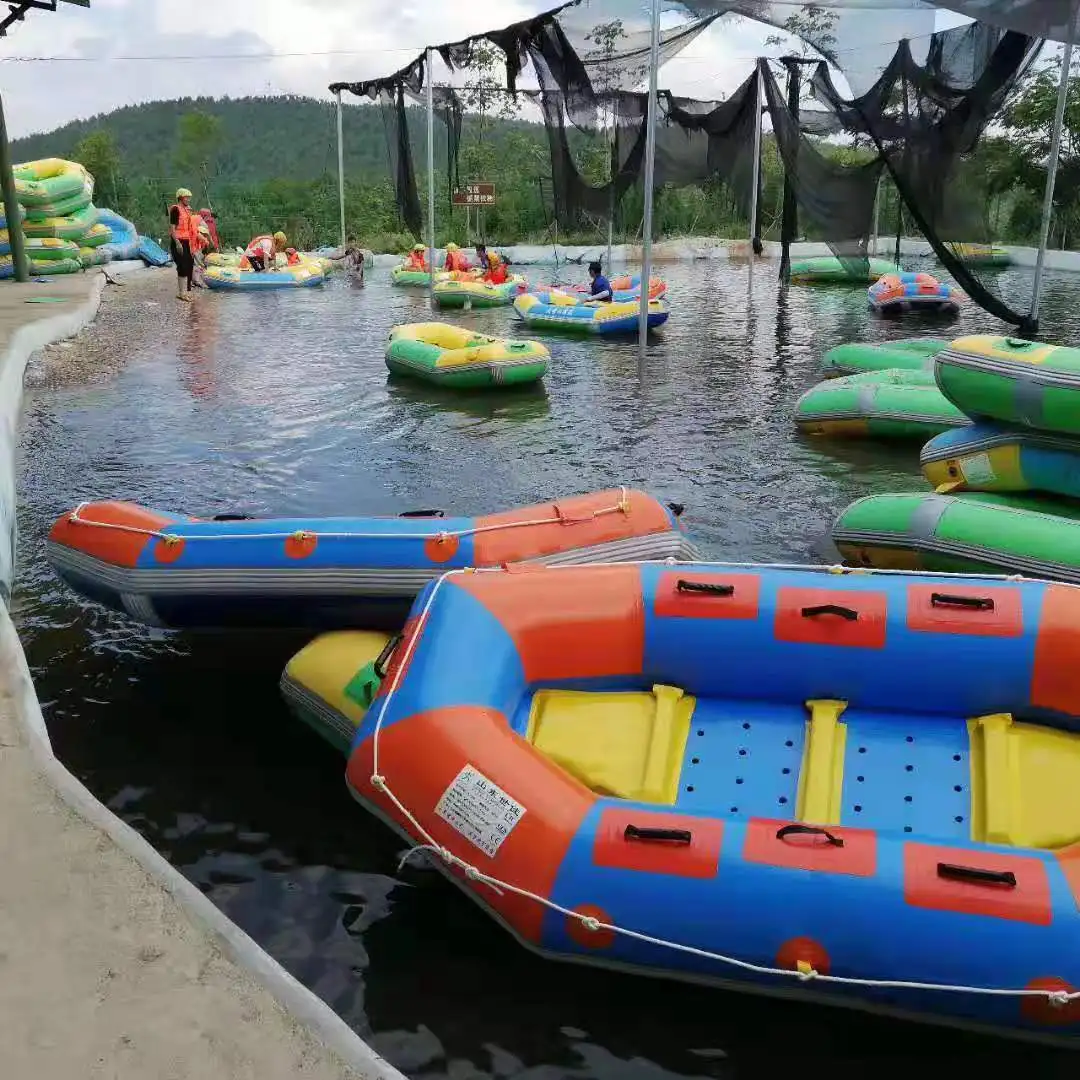 Outdoor Water Equipment Inflatable Drifting Boat Lifeboat Rescue Raft Boat with Thickened PVC Material