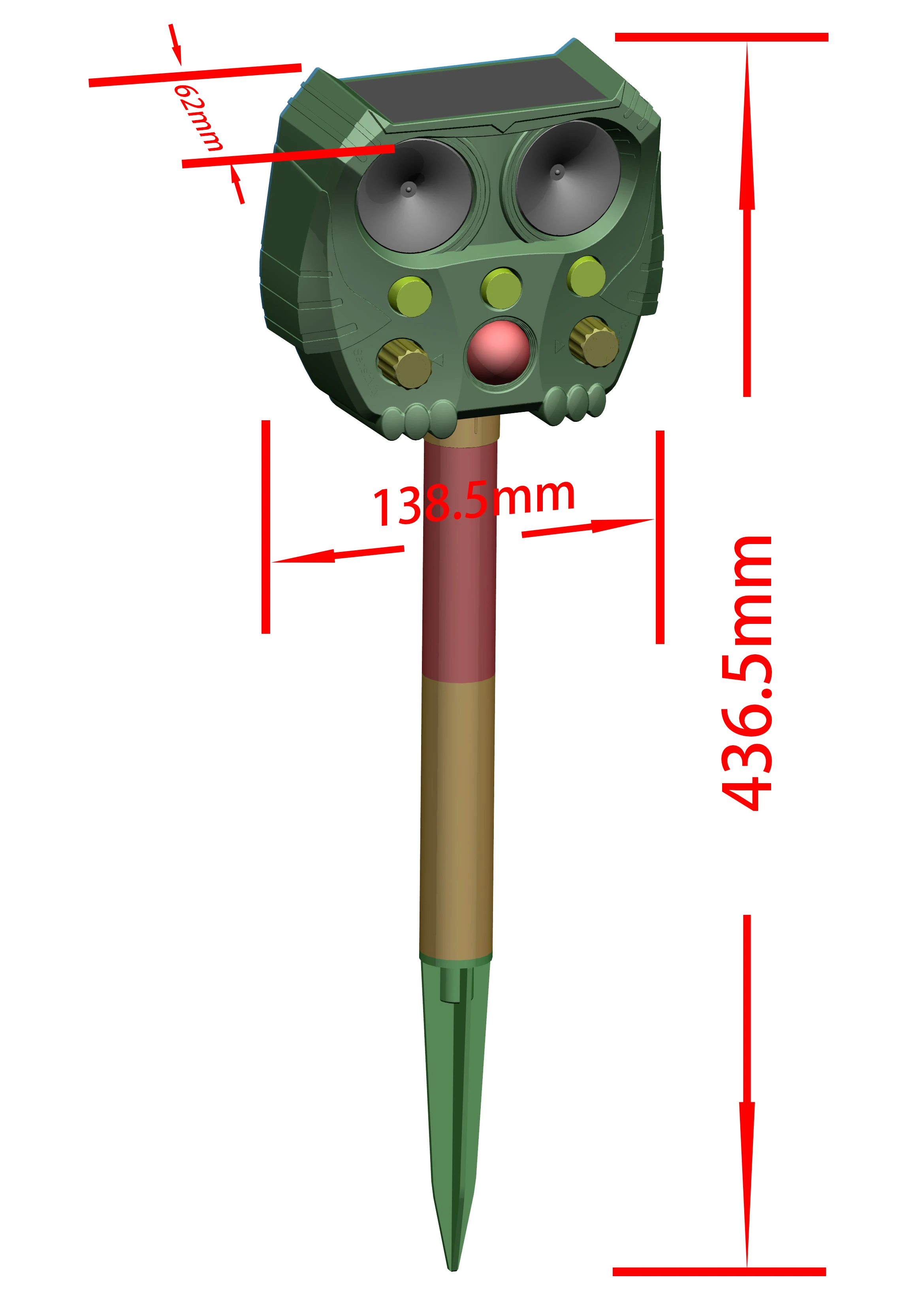 Outdoor Farm Garden Wild Dog Raccoon Deer Solar Animal Repellent Ultrasonic Repeller