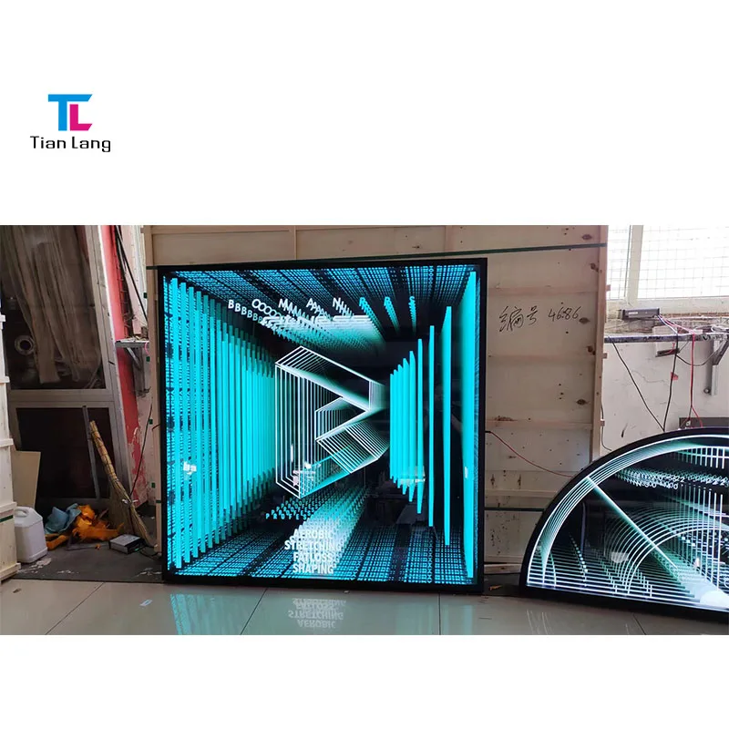 Wholesale Outdoor Waterproof Infinity Mirror Signs Neon Light Sign Advertising Infinity Mirror Box For Business Bar Sign