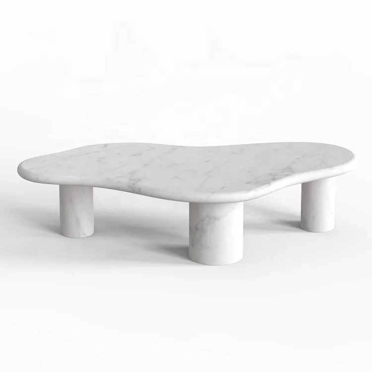 Elephant Home Furniture Fancy Marble Contemporary Flower White Cloud Coffee Table
