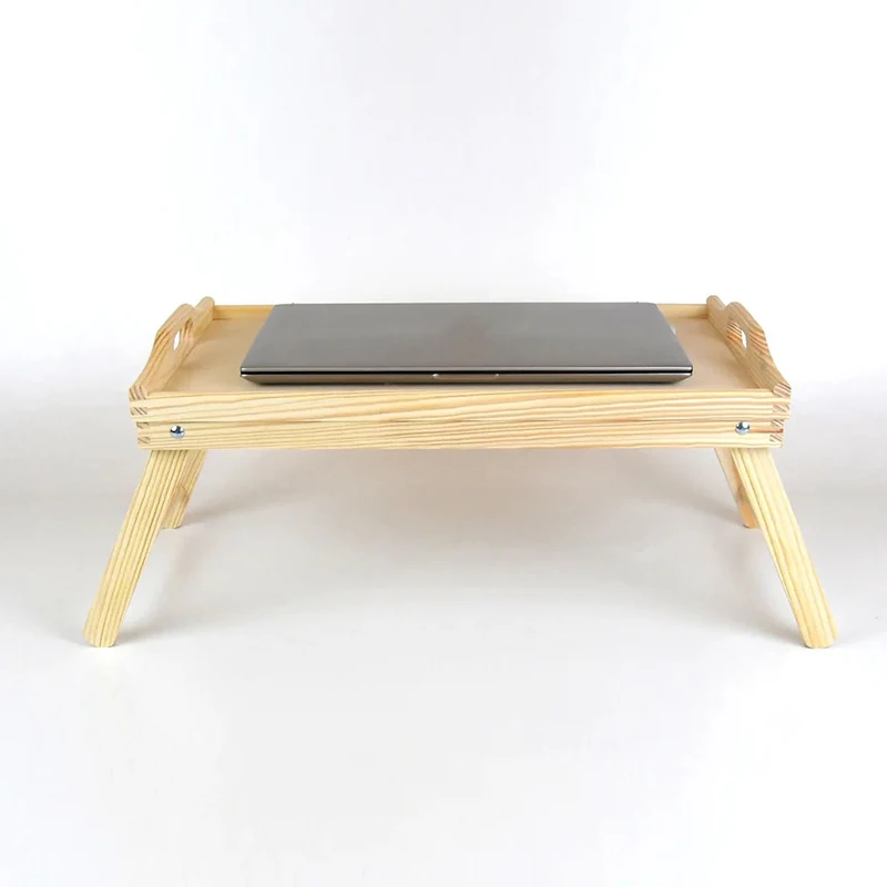 Food Snack Tray Bed Breakfast Tray with Folding Legs