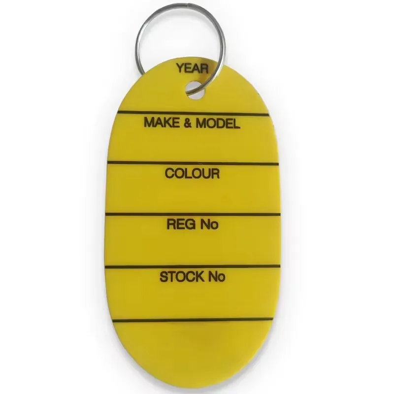 Hot selling custom oval shaped car service key label can be rewritten and written