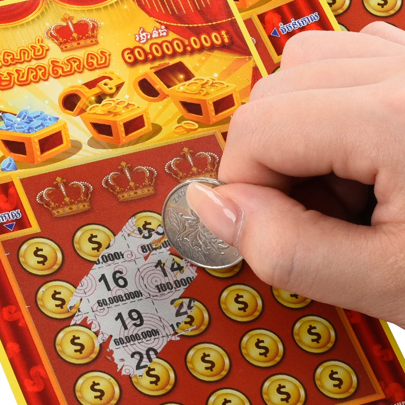 Customized DIY Lottery digital Printing big prize Card Free Design Winning scratch lottery card