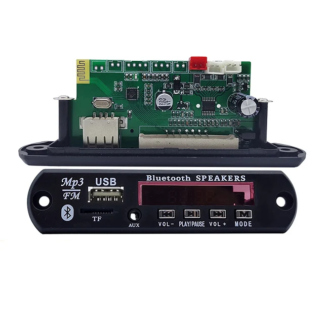 MP3 Player Module 12V LCD Screen Display Wireless Car Audio Speaker Record MP3 Decoder Board