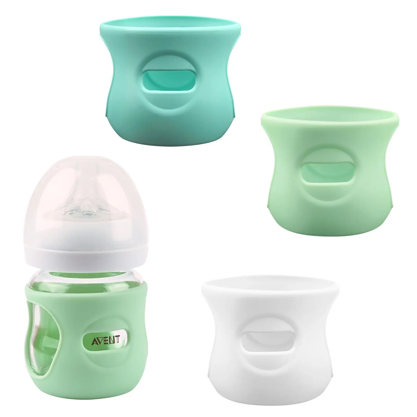 Anti Breakage Baby Bottle Holder Silicone Sleeves for Avent Natural Glass Baby Bottles