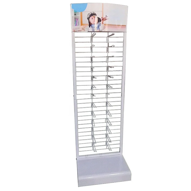 Custom Store Retail Key Chain Toy Stationery Phone Case Accessories Greeting Postcard Floor Metal Wire Hook Display Rack Stand