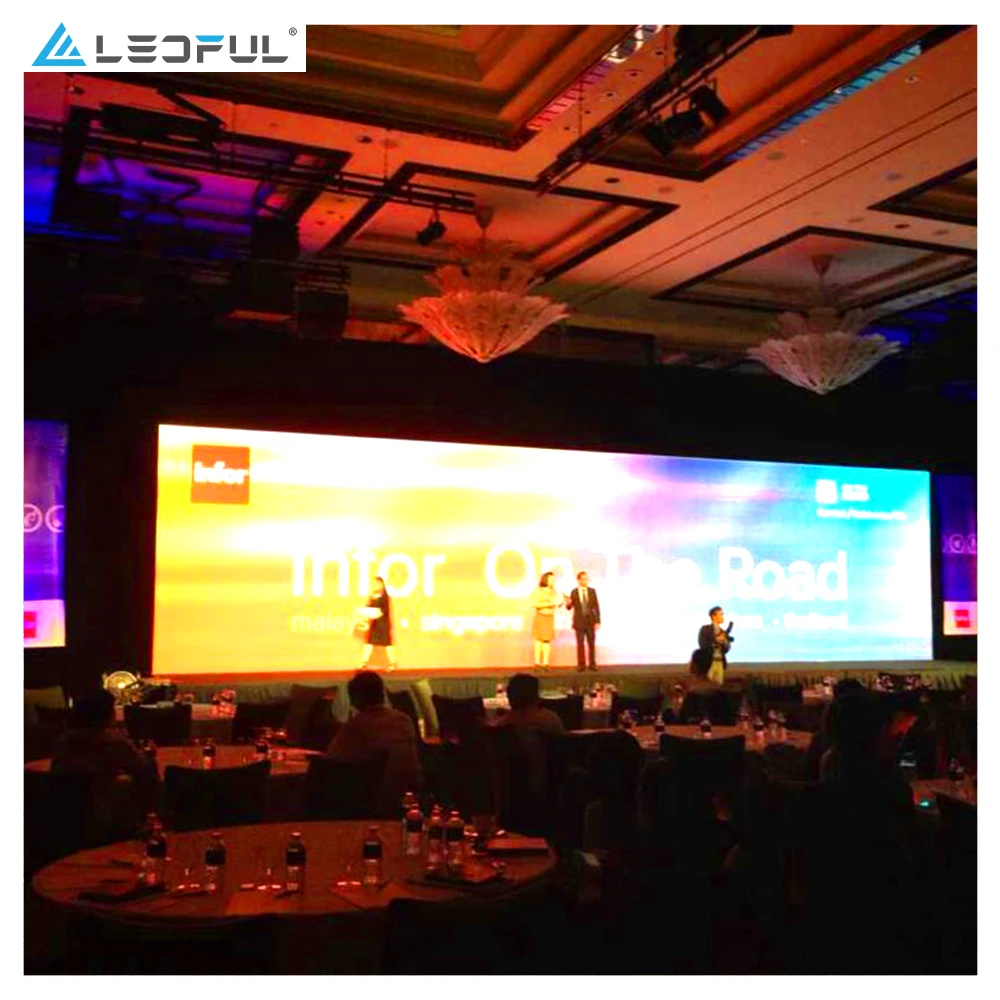 All Weather Resistant Front Service SMD 500*1000mm Rental Outdoor P6.2 LED Wall Display for Events