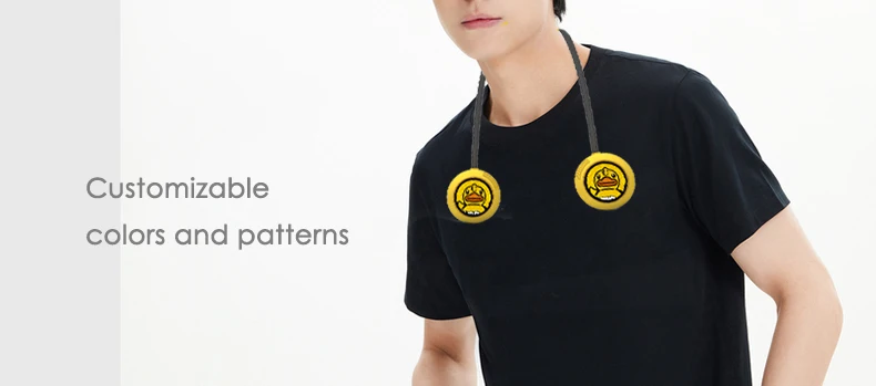 2023 hot sell new design outdoor Leafless without blade air cooler mini summer portable usb personal rechargeable neck fan