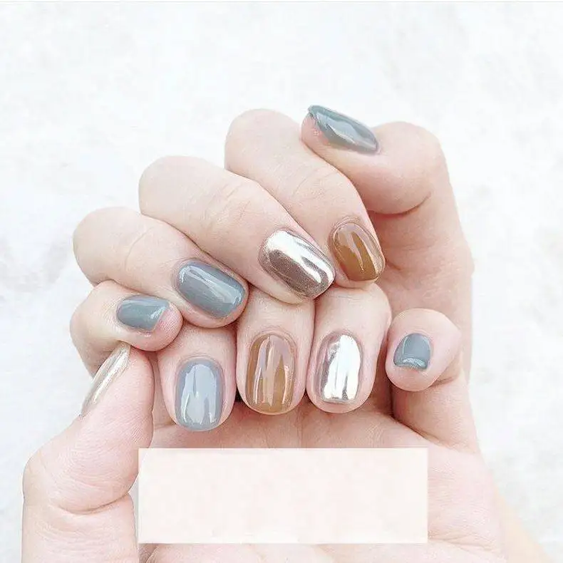 Professional Nail Mirror Powder Metal Effect Nail Chrome Pigment Powder For Nails Decorations DIY Manicures