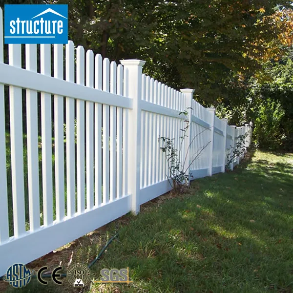 Free maintenance plastic fence easy installation PVC decorative garden fence