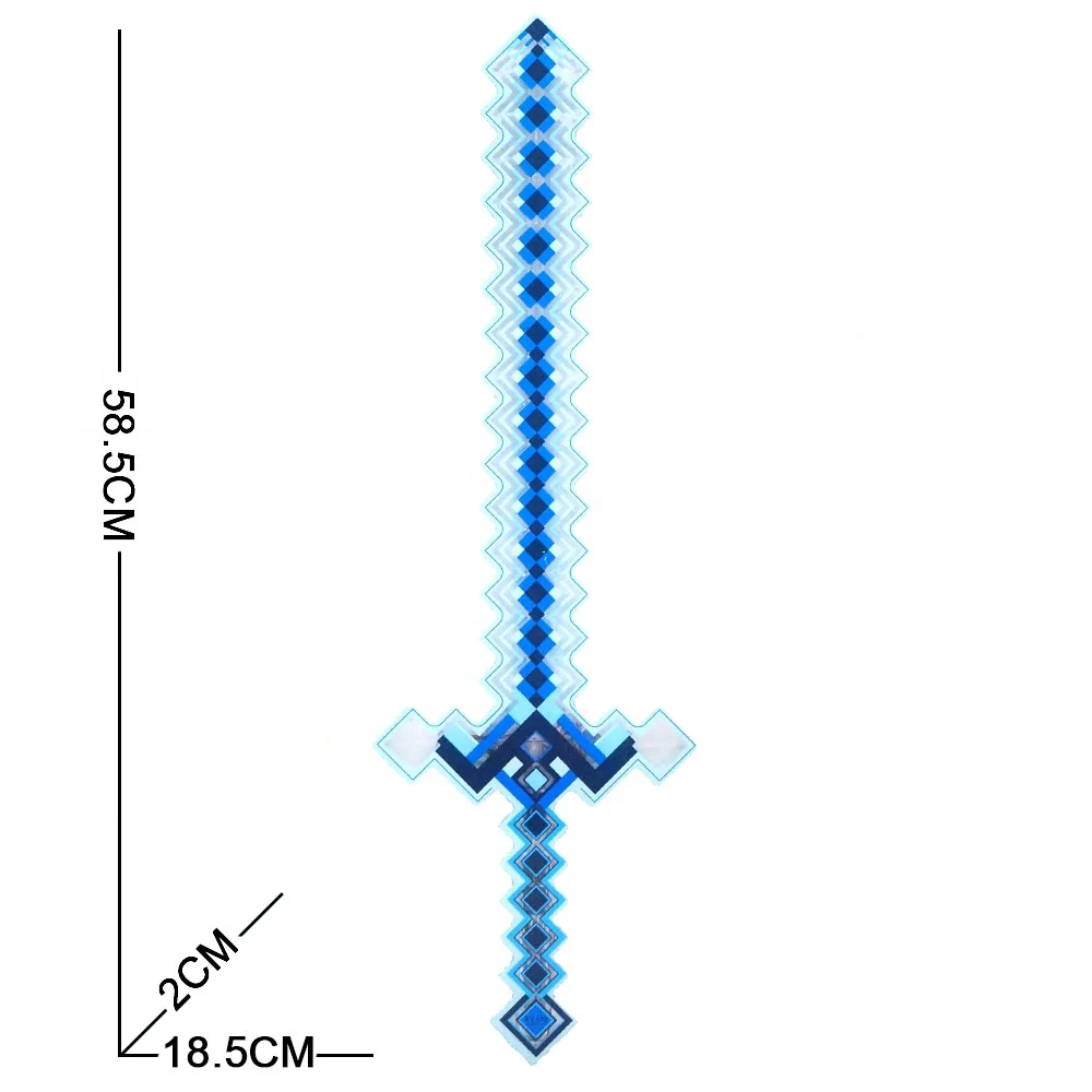 New Led Light-up Saber With Sound For Kids Toy Transparent Pixel Light up plastic Sword
