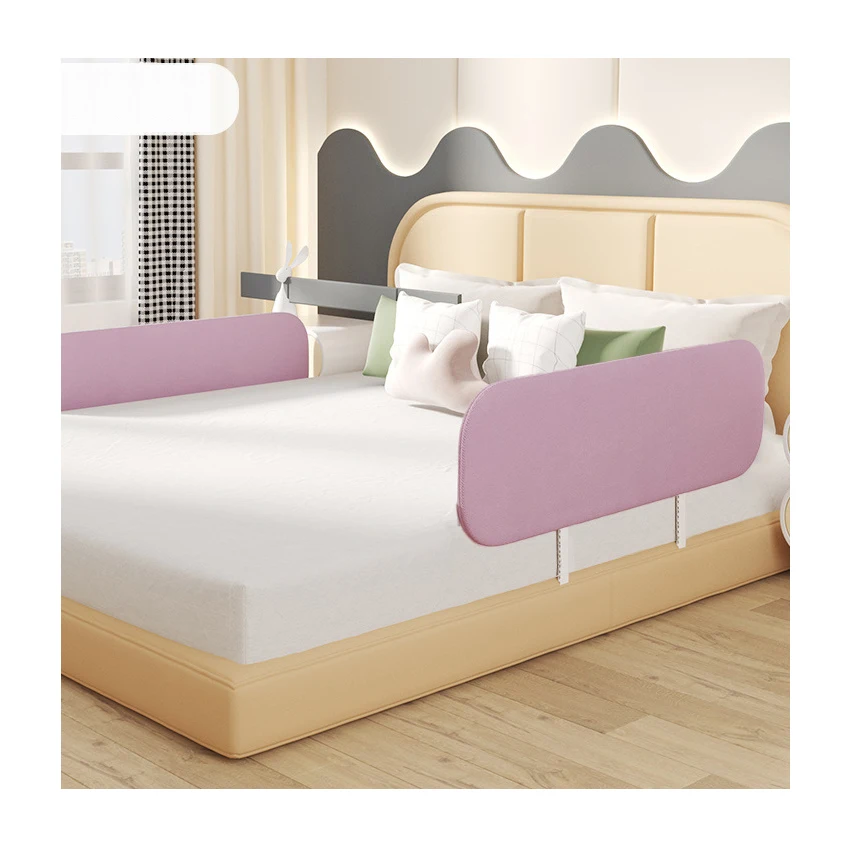 Free Installation Bed Fence Baby Bed Barrier Foldable Bed Guard Rail For Traveling