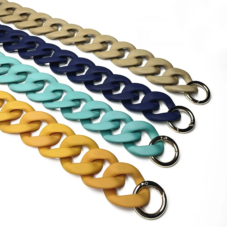 YN 30 to 120cm Large Flat Chain Strap Acrylic Luxury Handbag Strap Fashionable Replacement Purse Clutches Handles for DIY Crafts