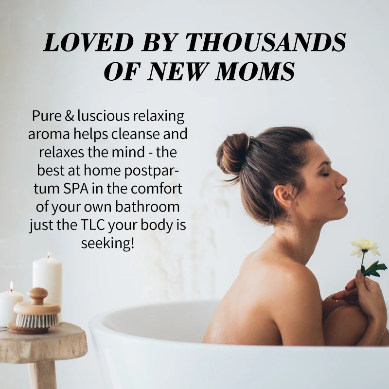 Custom natural hemorrhoid treatment pure epsom dead sea bath salts sitz bath soak for postpartum recovery care new mom