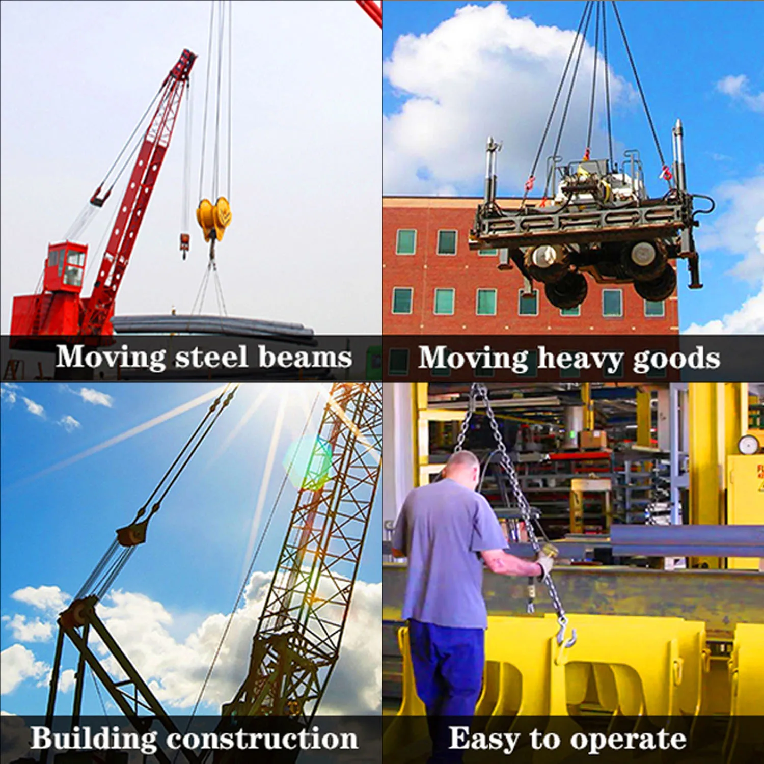 chain drum lifter lifting chains with hook zinc plated welded double leg with grab hook alloy steel chain sling