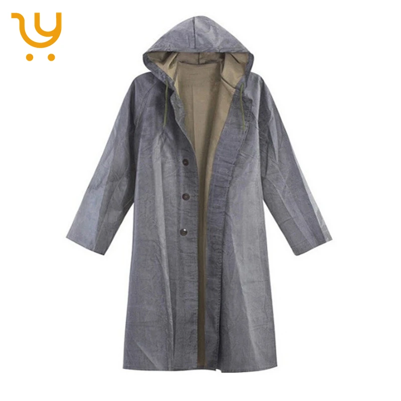 rubber canvas raincoat one-piece raincoat poncho long cloak waterproof
