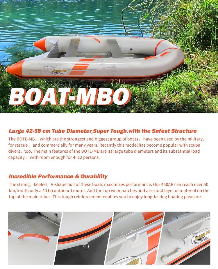 Надувная резиновая надувная лодка Zebec для рыбалки Schlauchboot с мотором 4 2 м продажи