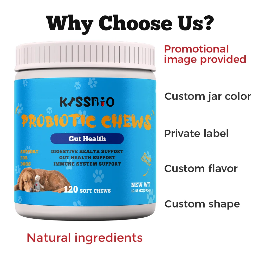 Dog Anal Gland Soft Chews Supports Digestive Enzymes With Pumpkin & Probiotic For Dogs supplement