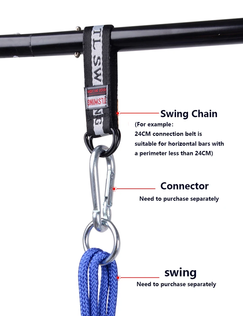 8 * 80 Quick Connector Swing Set  Accessories Large Metal Buckle With Screw For Indoor And Outdoor Children Swing