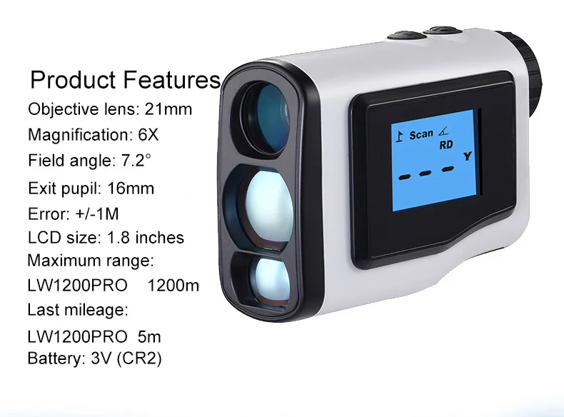 NOYAFA 1200m golf laser rangefinders binoculars hunting laser distance meter with digital dual display