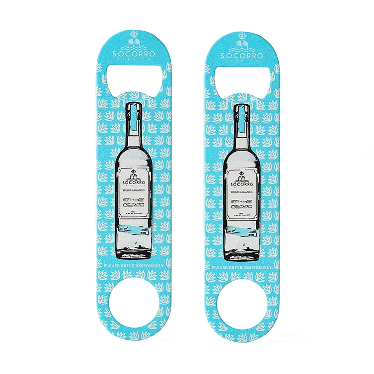 No Minimum Flat Stainless Steel Custom Blank Beer Bottle Opener Sublimation Bar Blade Beer Opener Metal
