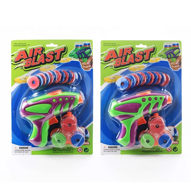 Eco-friendly Kids Outdoor Toy Soft Bullet Gun Air Blast Flying Saucer Classic Gun Toy