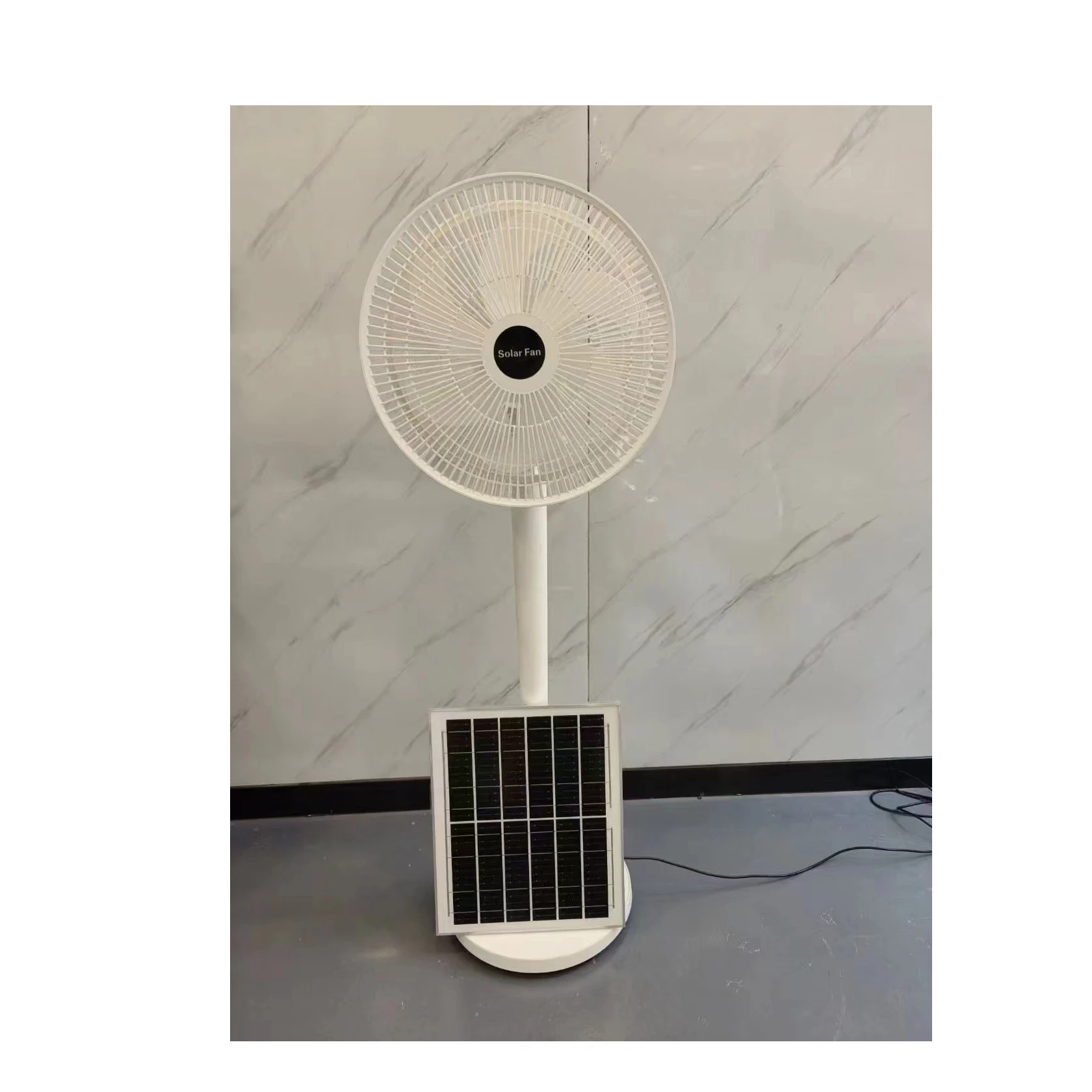 12 Inch Solar Panel Powered Fan 2 in 1 Solar Panel Powered and AC Charger Powered Fan 15W 9V Portable Solar Panel Exhaust