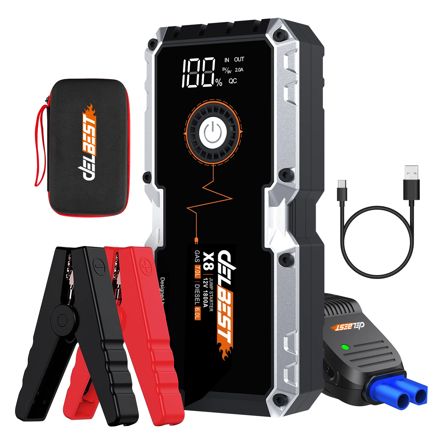 12V  Panic Buying 20800mAh 900A/1800A  emergency multi-function  portable  car jump  portable jumper starter