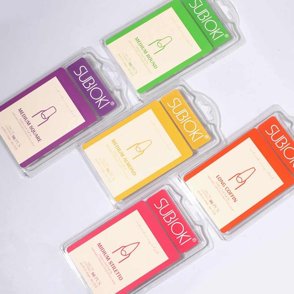 10 Sizes Full Cover Oval Shaped Round Nail Tips For Diy Nail Art