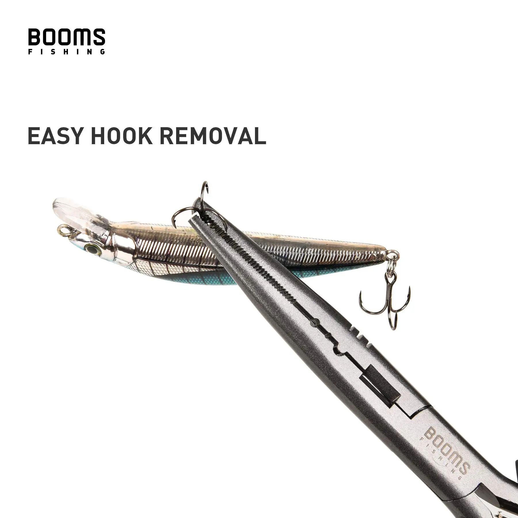 Booms Fishing 9 inches Long Nose Stainless Steel Fishing Pliers For Fishman Double Leaf Springs And 3 Colour PVC Grip