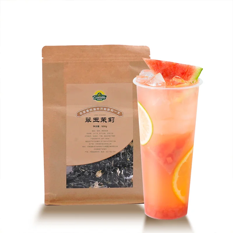 Czseattle Factory supply jasmine green tea loose green tea leaves for milk tea ingredients