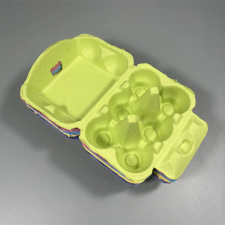 Hot Sale Biodegradable Customized recycled colorful paper packaging pulp 6/12 egg boxes/tray/carton