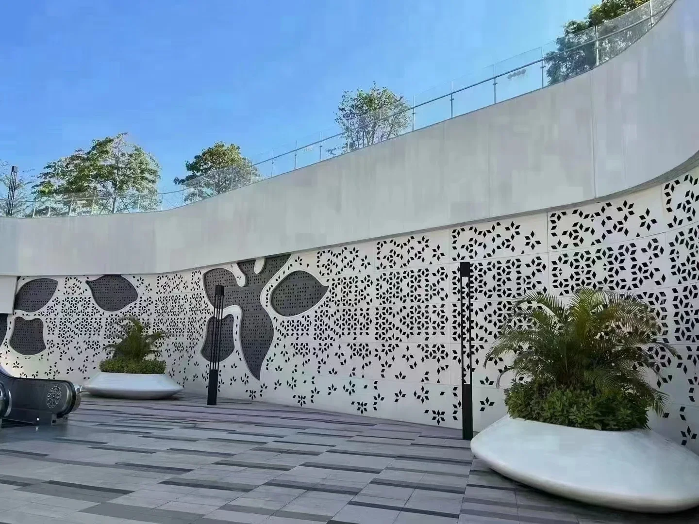 privacy screen aluminum steel laser cut custom gate and fence wall panel for fencing