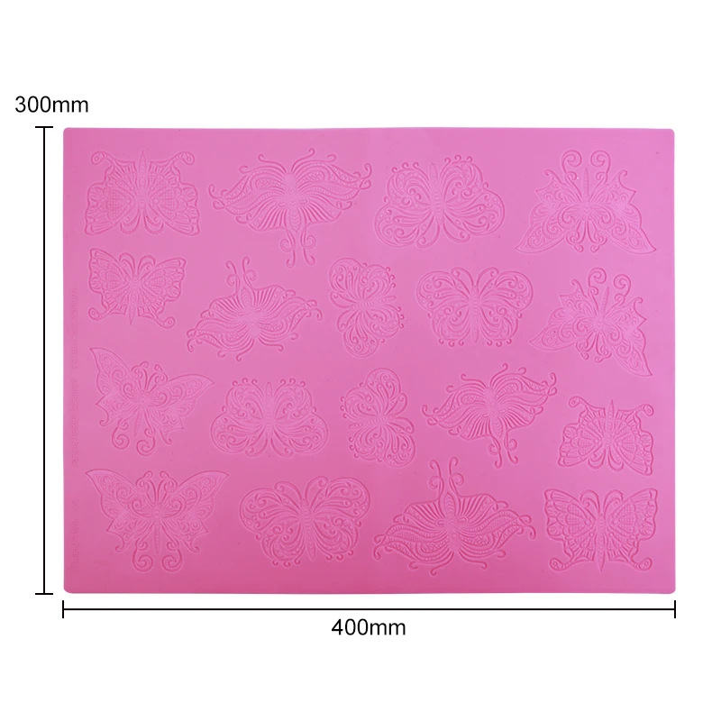 3D butterfly decorator embossing Cake Decoration cake border silicone mold fondant tools cake border lace mat