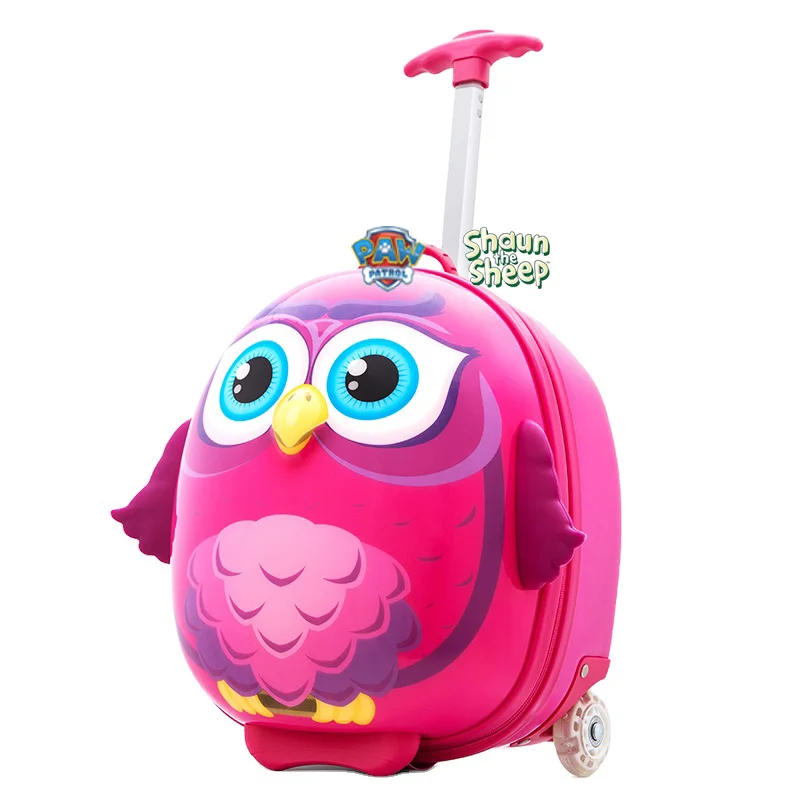 3D boy animal trolley case kids Climb the stairs luggage Travel rolling suitcase