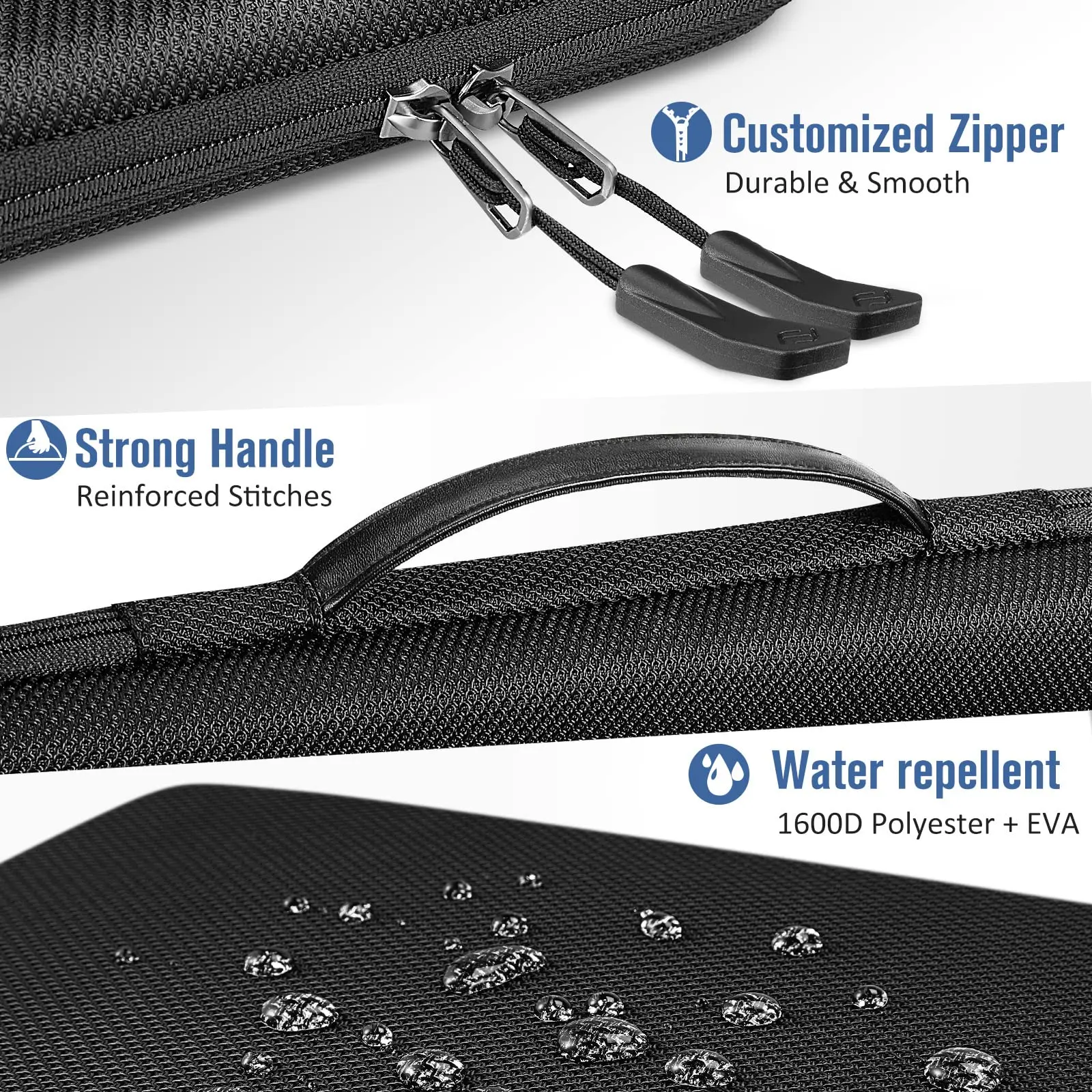 Laptop Sleeve EVA Case Shockproof Waterproof Laptop Computer Protective Carrying Case