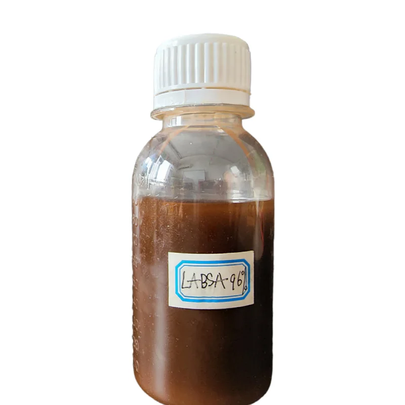 Hot sale Brown viscous liquid LABSA 96% linear alkyl benzene sulphonic acid detergent soap raw materials