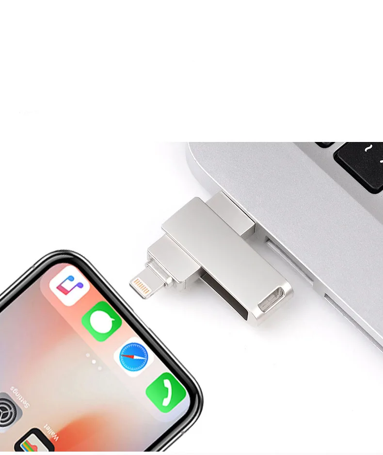 Usb Stick Usb Flash Drive For Iphone Ipad Pendrive 2.0 64gb Usb 32gb 128gb 2 in 1 Pen Drive For ios External Storage Devices