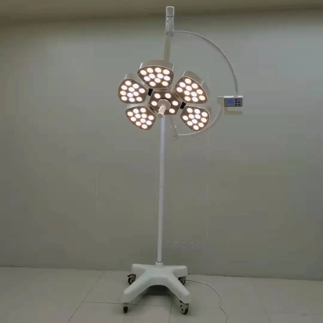 MJ meditech Emergency Room Portable Operating Light 5petal Type Standing Mobile Surgical Led Lamp