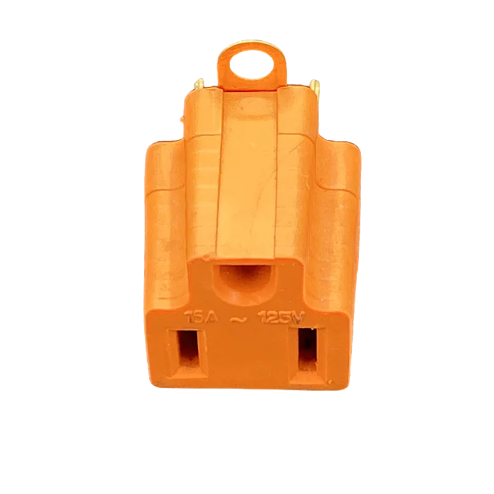 220v 120v plug ac adapter rubber material orange Mexico conversion  pvc 2 pin plug with socket