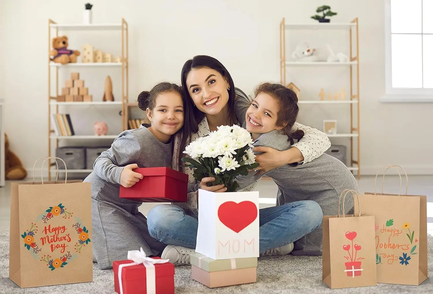 Custom Logo Eco Friendly Lunch Box Shopping Wedding Biodegradable Kraft Tote Paper Bags Ready To Ship