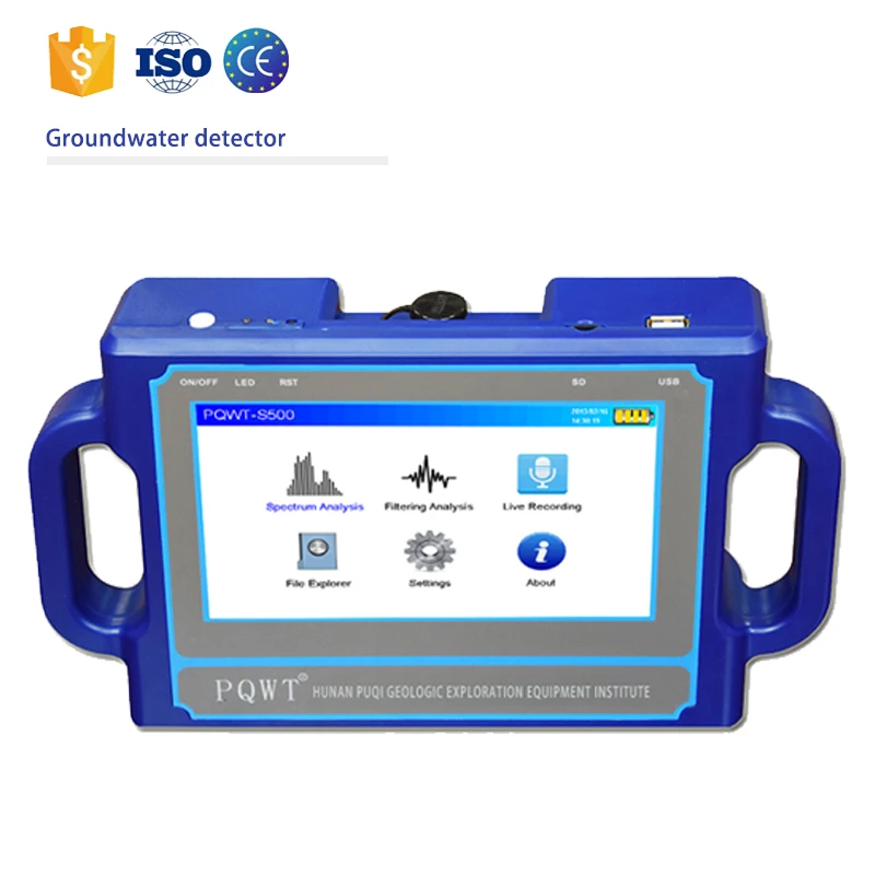 
2021 new groundwater detector PQWT-S500 portable and cheap mobile high-precision depth 100m water detector groundwater 