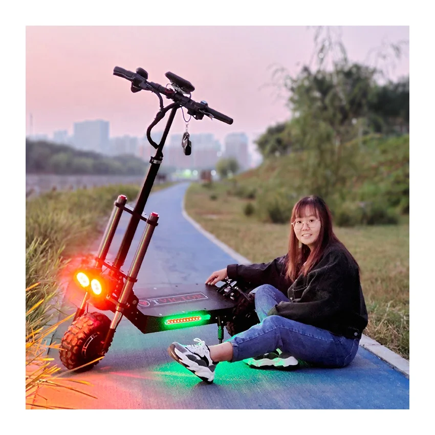 
2021 wholesale REALMAX SH-11 foldable offroad fat tires 60v 5600w dual motor electric scooters adults with seat 