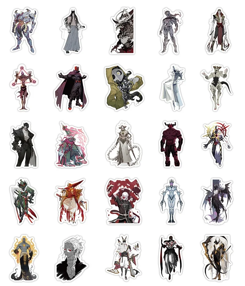 50PCS Halloween horror game character anime monster sticker