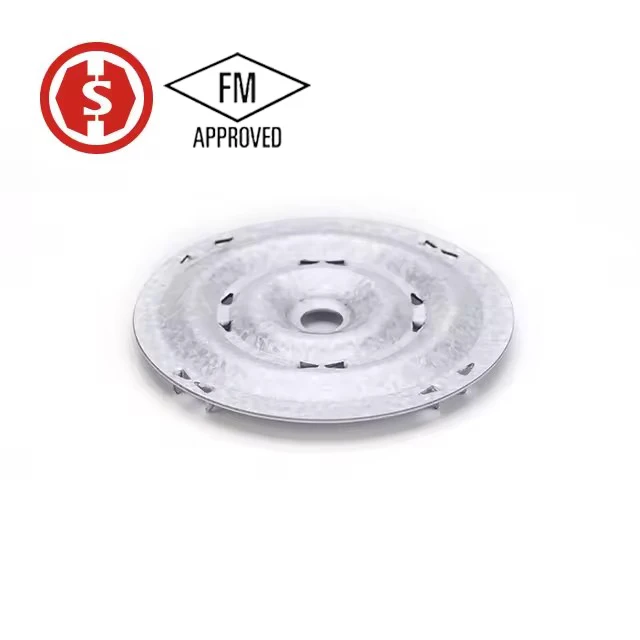FM Approved Roofing Accessories Metal Plates Fasteners Insulation Plates Roofing Screws Seam Plates are made of Aluminum