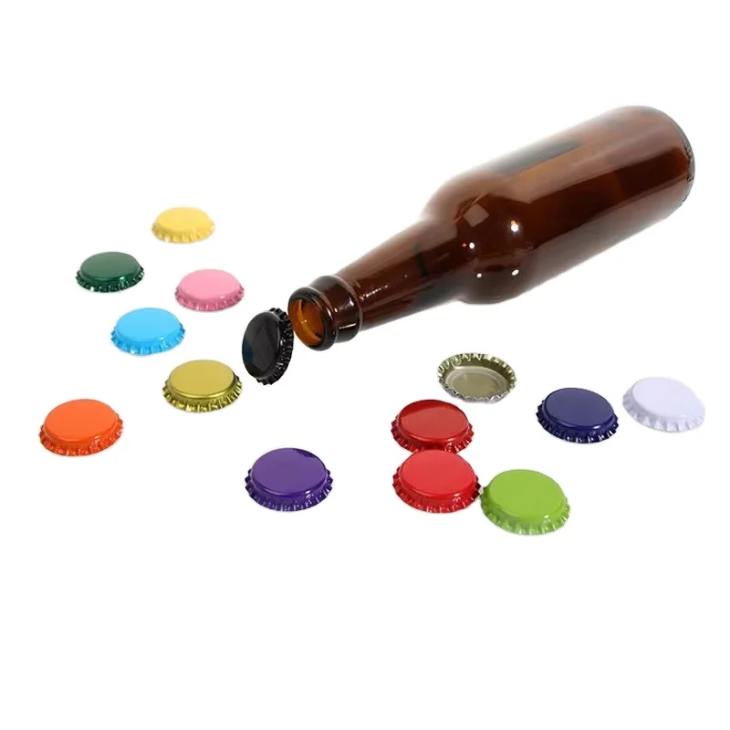 Factory 26mm Metal Silicone Seal Beer Wine Flask Bottle Top Lid Easy Pull Ring Cover Twisted Screw Custom Crown Caps