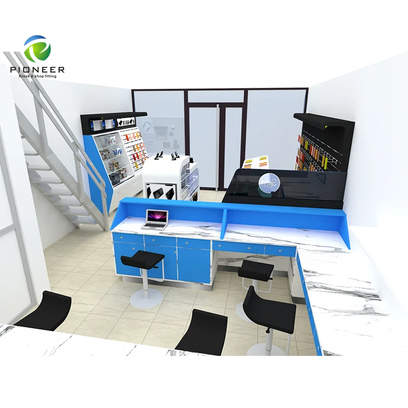 Modern Retail Cell Phone Repair Shop Decoration / Shop Interior Design for Mobile Phone Accessories