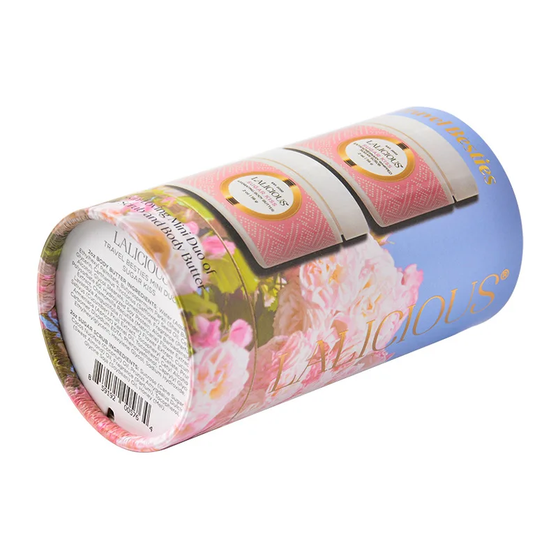 Custom White Cardboard Childproof Child Resistant Cartridge Packaging Child Proof Round Paper Tube with Lock Button