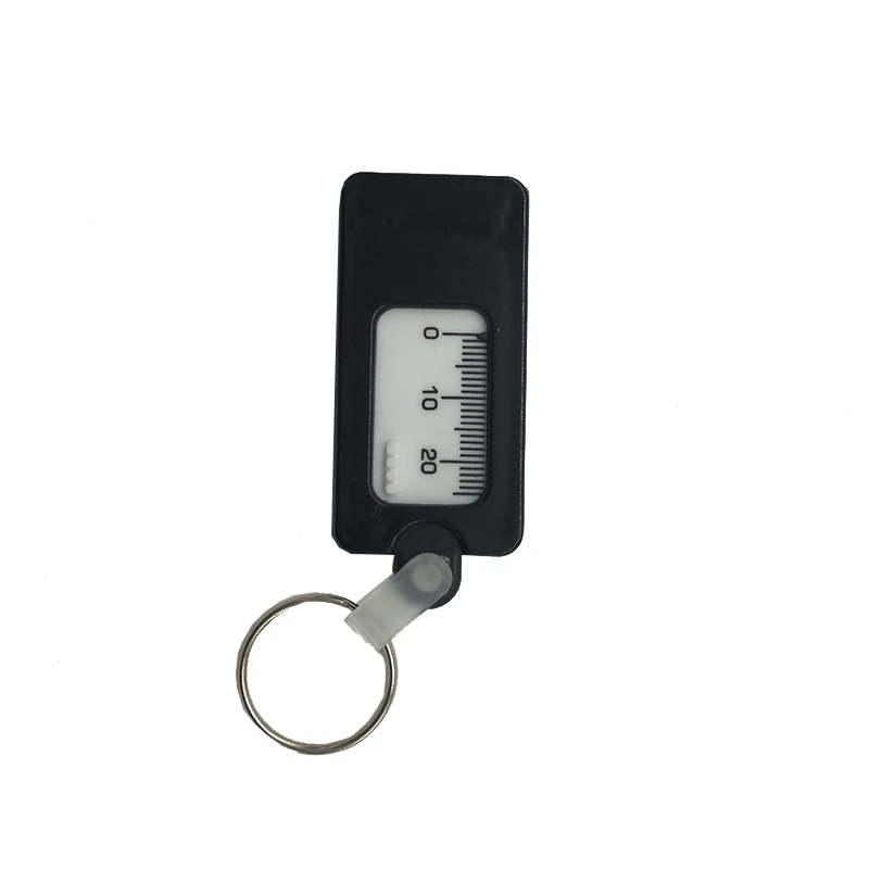 Mini Plastic Tire Tread Depth Gauge with Keychain for Promotion