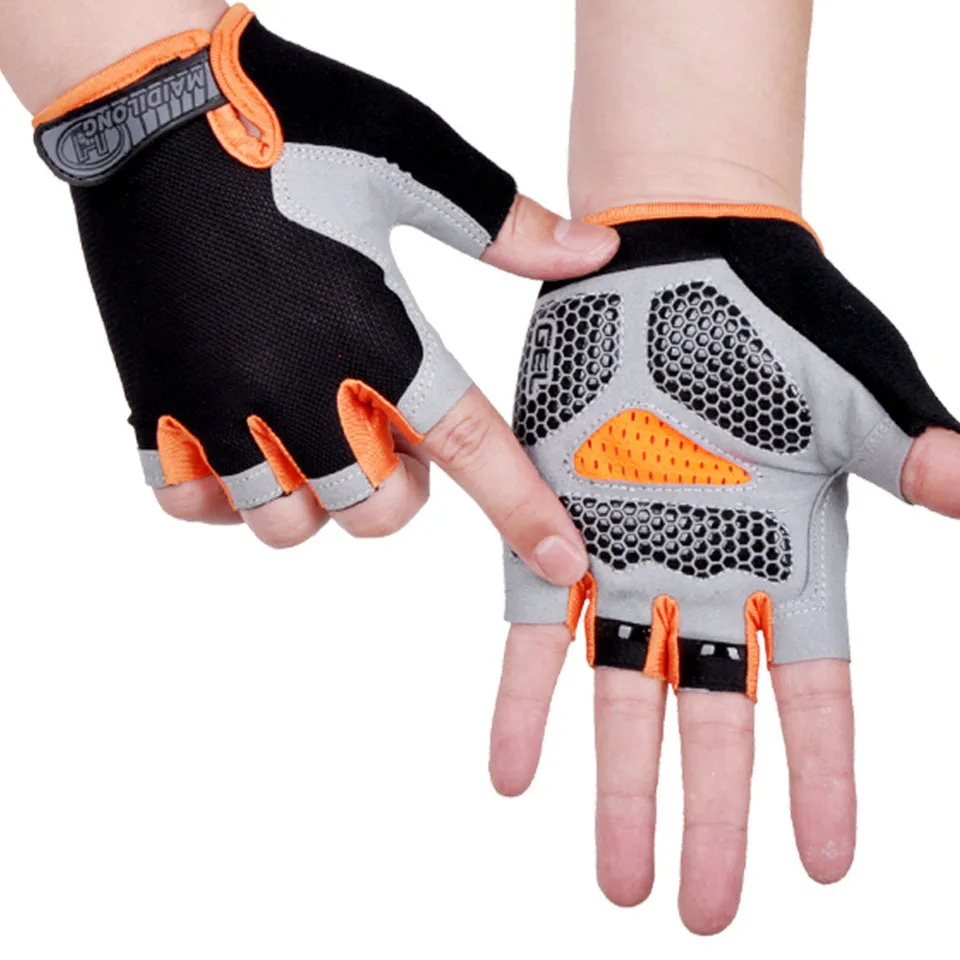 
Cycling Anti-slip Anti-sweat Men Women Half Finger Breathable Anti-shock Sports Bike Bicycle gloves 